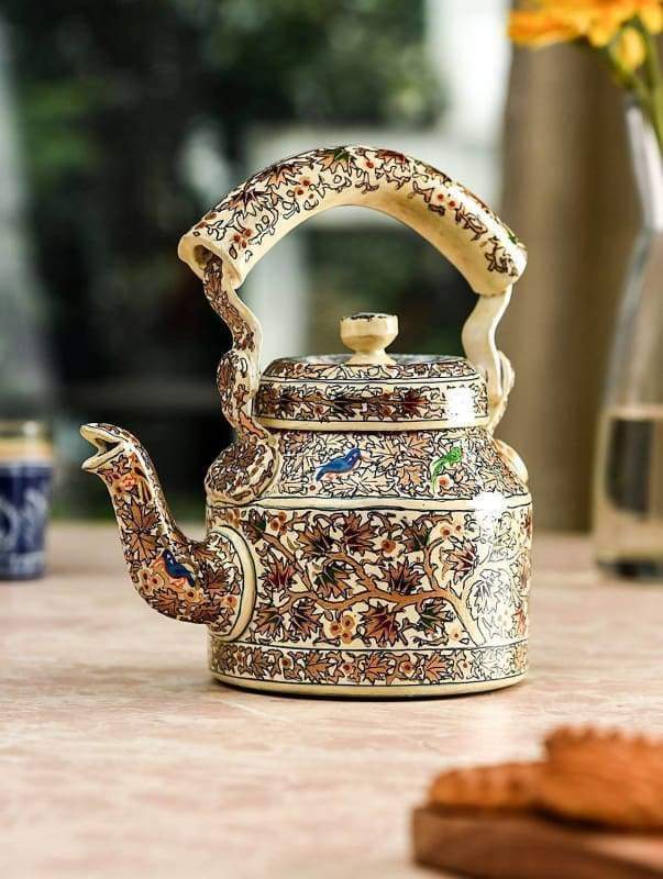 KAUSHALAM SMALL TEA KETTLE - KING & QUEEN, Handmade By Mrinalika Jain