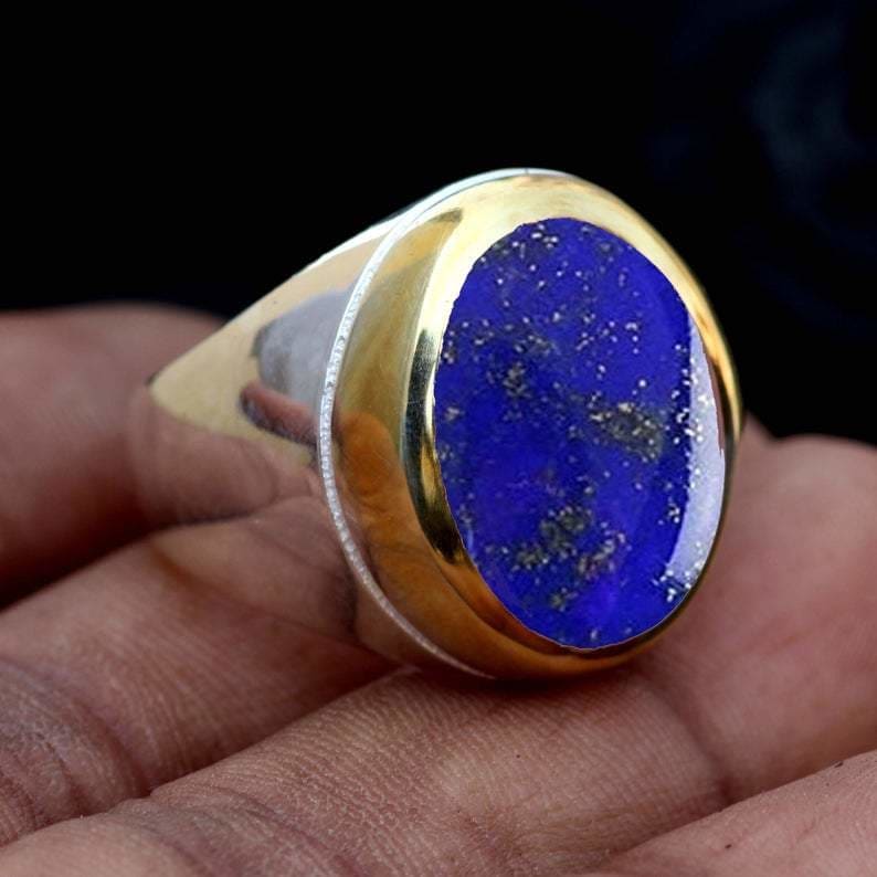 Lapis Lazuli Flower Ring, Boho Ring, Copper Size 7 Ring – CosmicDeva