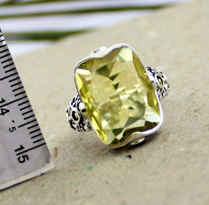 Lemon quartz silver ring, lemon quartz jewellery, designer silver ring,  Mother’s Day Gift