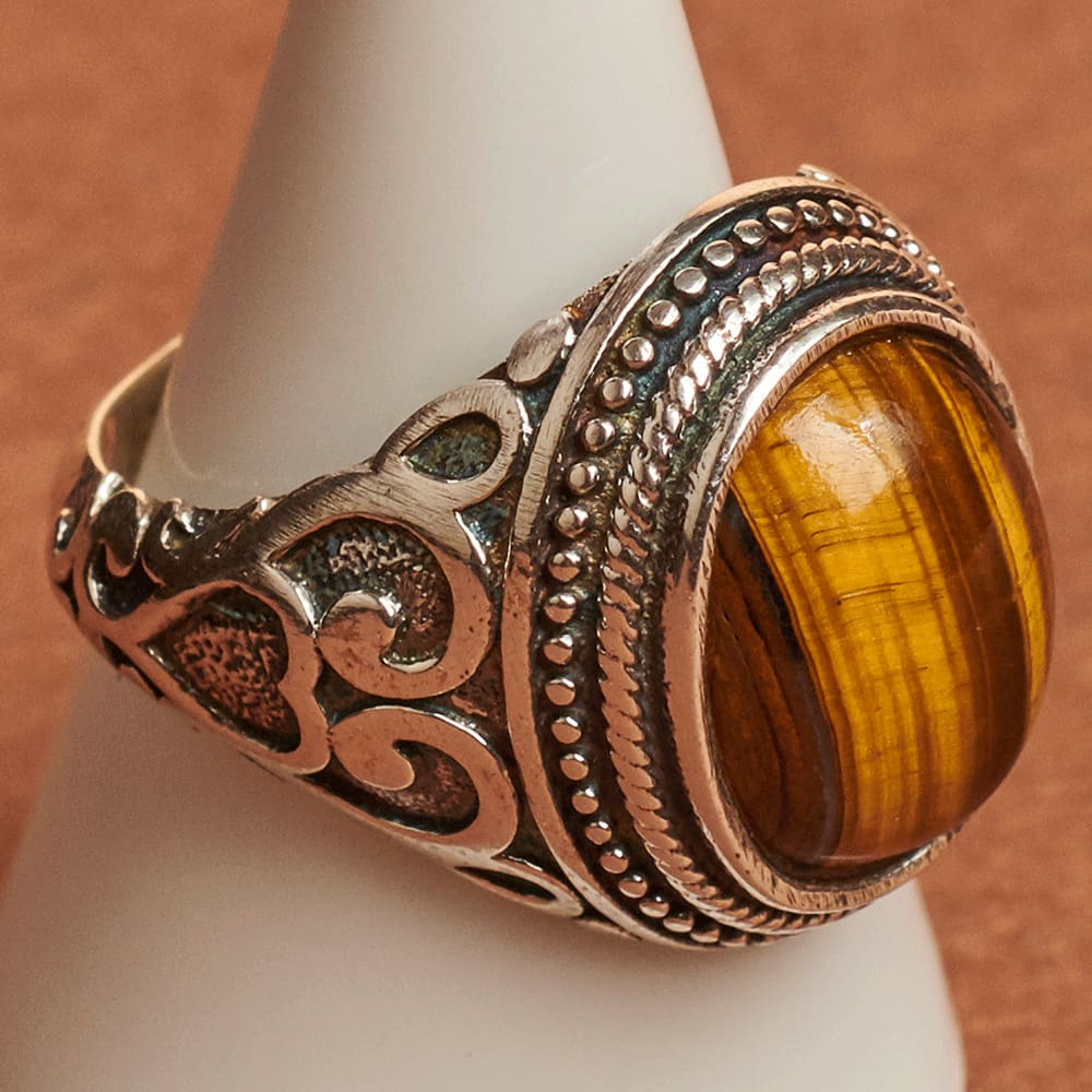 Vintage Square Blue Stone Turkish Signet Ring For Men Women Ancient Metal  Two Tone Scorpion Ring Muslim Jewelry | Fruugo NO