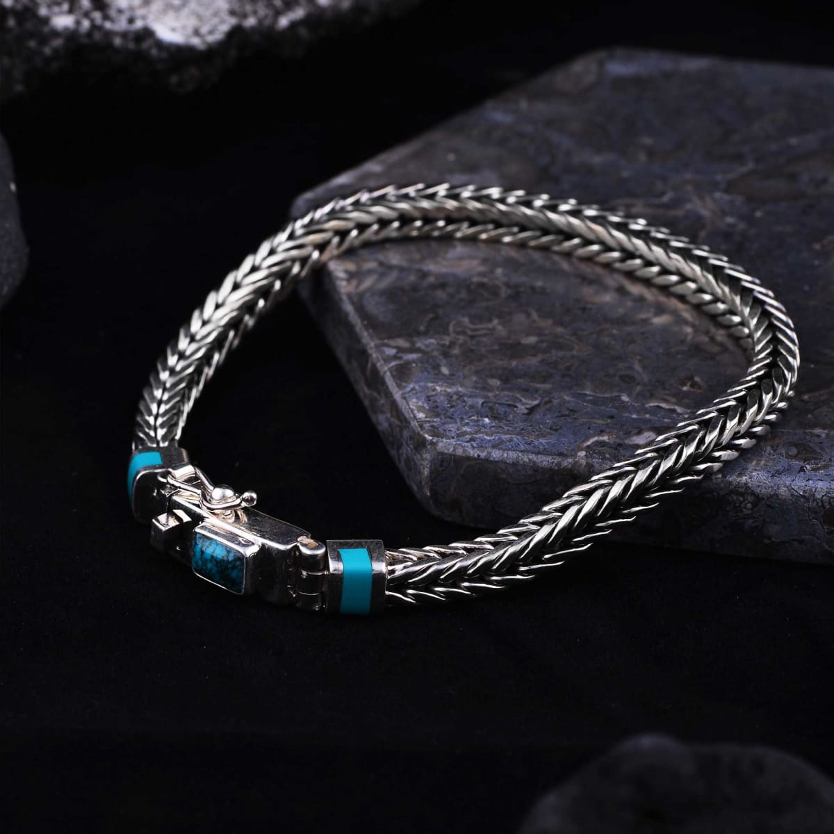 Men's Handmade Silver Chain Bracelet