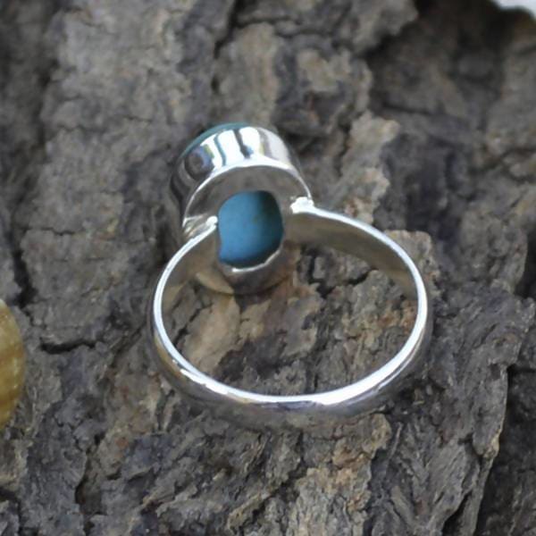 Sterling Silver Three Arizona Turquoise Ring, Sleeping Beauty Turquoise  Gemstone, Ring Gift for Women, Handmade Boho Jewelry