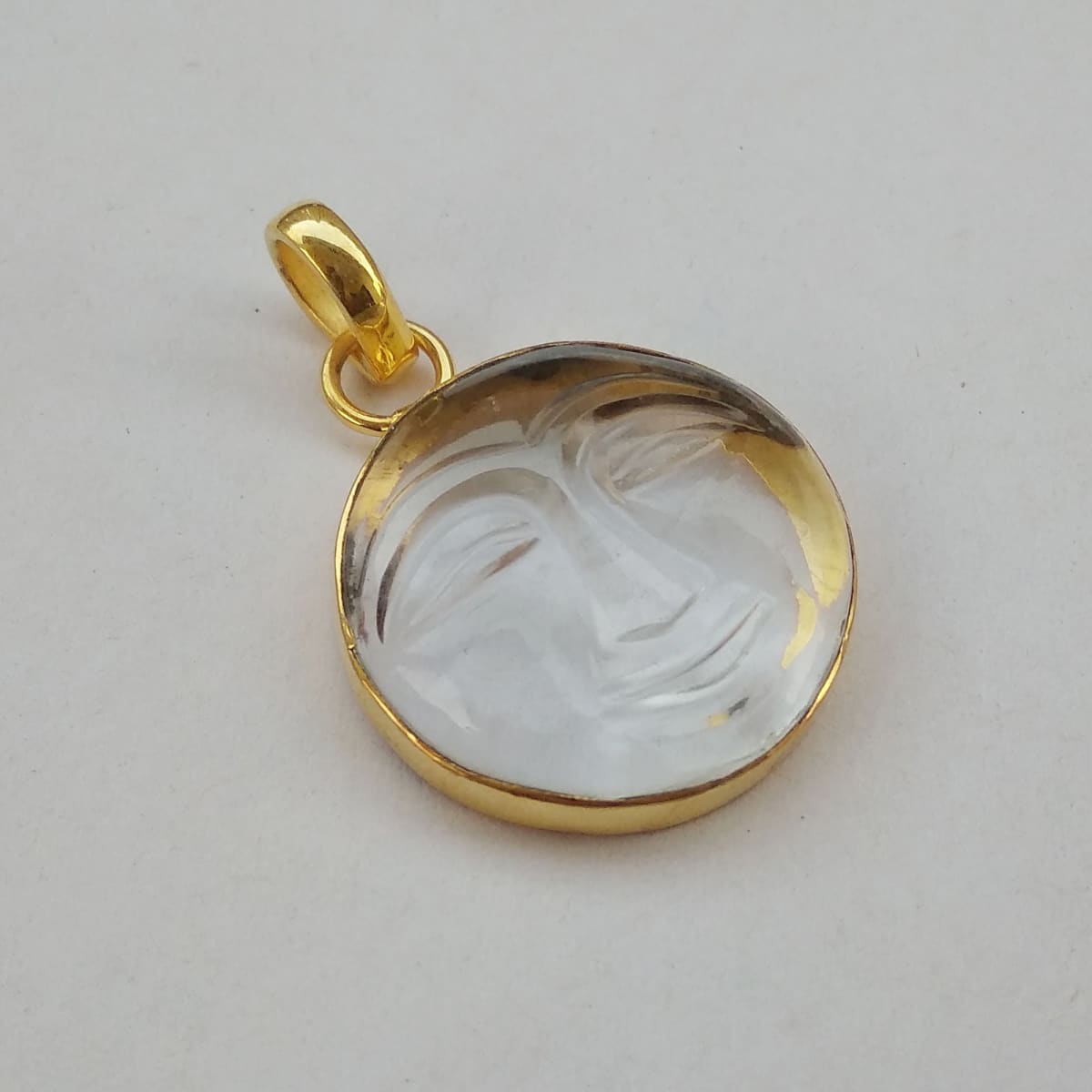 Gold Plated Healing Stone Charm