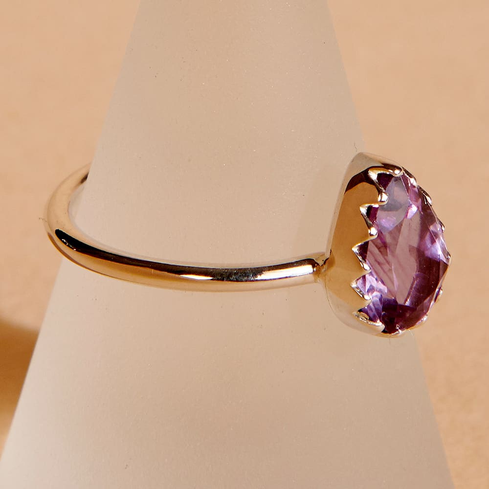 Cushion Cut Amethyst and White Sapphire Cocktail Ring – Louis XV Jewelers