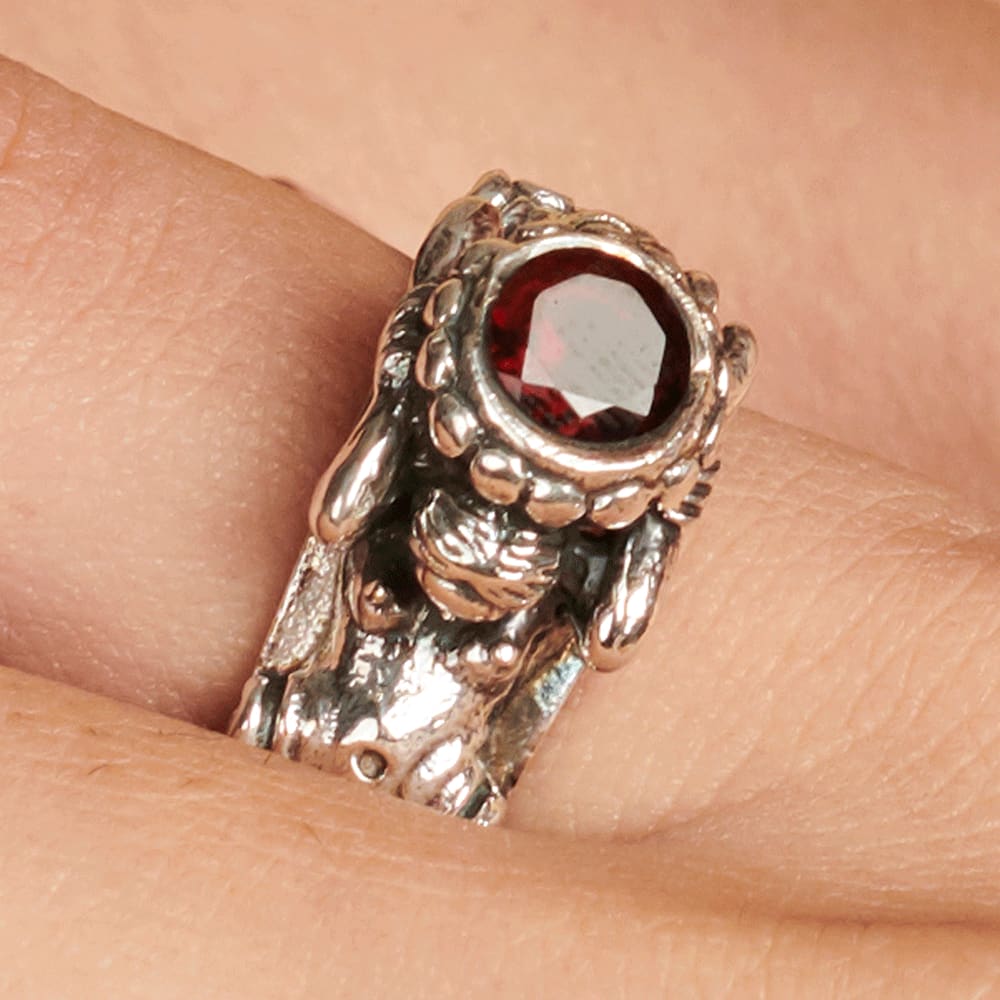 garnet rings for men