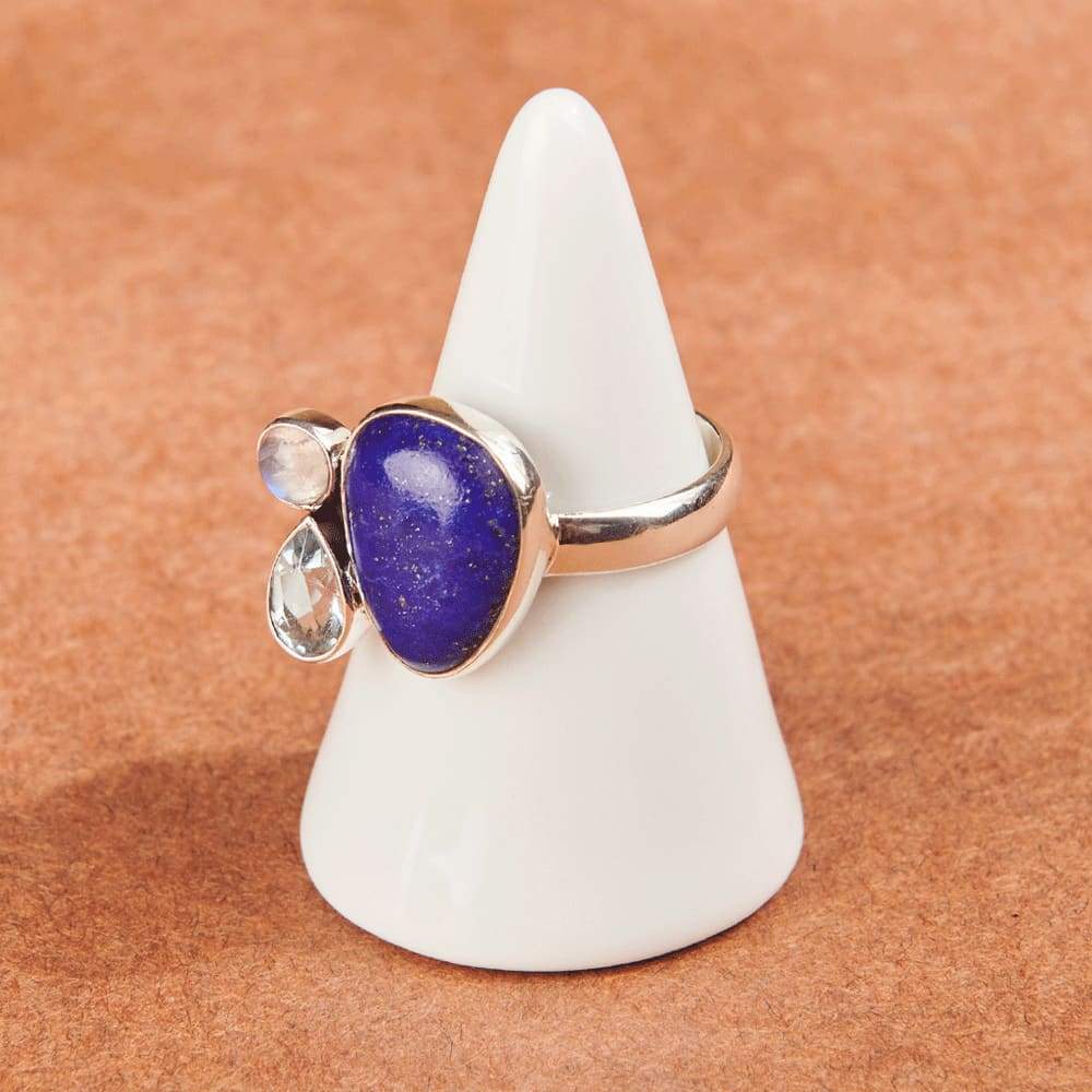 Kashi Semiprecious Stone Ring - Amazonite - Anju Jewelry