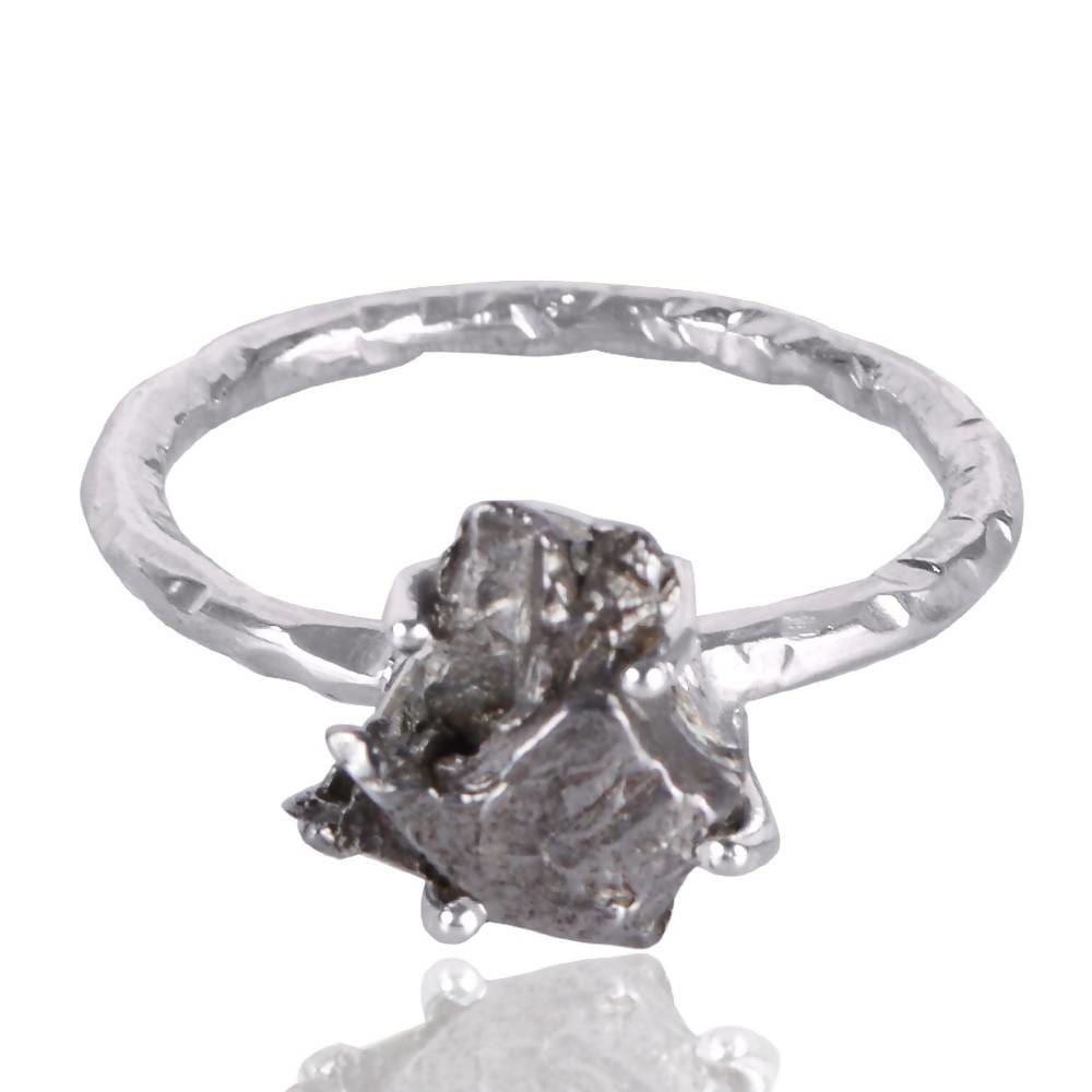 Natural Meteorite S925 silver case Material Brenham Meteorite Ring Olive Meteorite  Ring Jewelry Collection - AliExpress