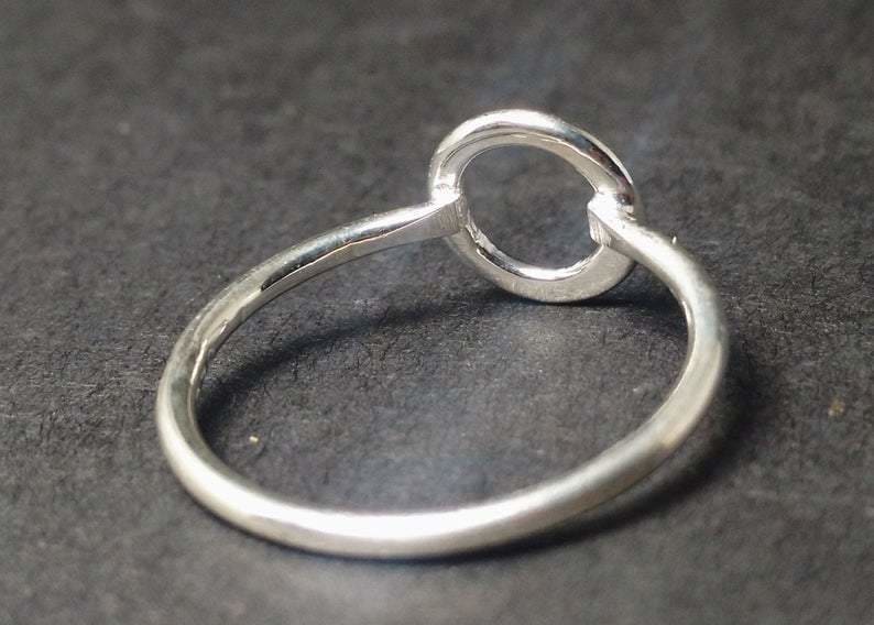 Indflydelse kontanter Mold Open Circle Ring 925 Silver Ring Karma Circle Ring Stacking Ring Silver  Circle Ring Simple Silver Ring Minimalist Ring Dainty Ring, Handmade —  Discovered