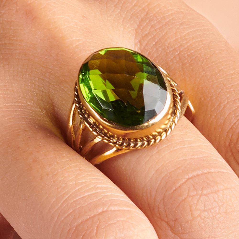 Green Tourmaline and Diamond Ring (R2090) - Summit Jewelers | 7821 Big Bend  Blvd. | Webster Groves, MO | 63119 | 314.962.1400