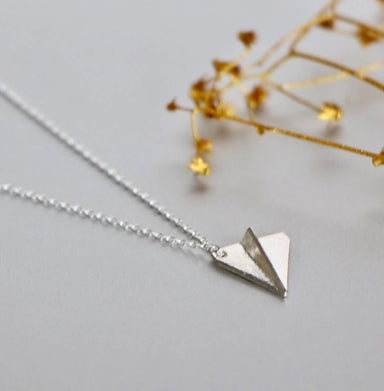 Louis Vuitton LV Paperplane Necklace Silver Metal & Zircon