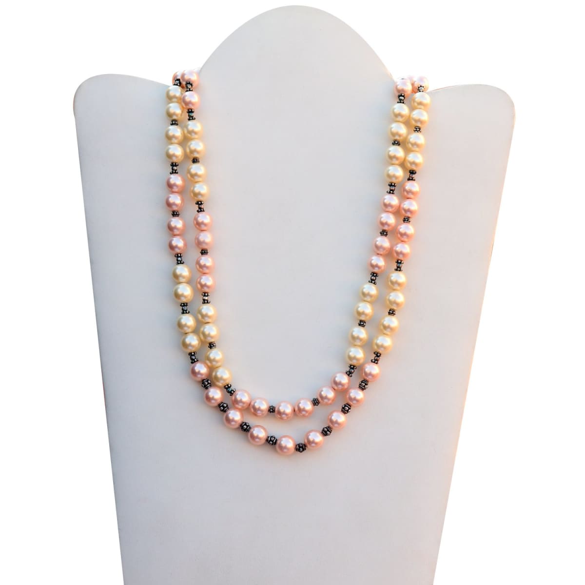 Natural Pearl Necklace Jewelry Rice Pearl Necklace Multi Pearl String 925