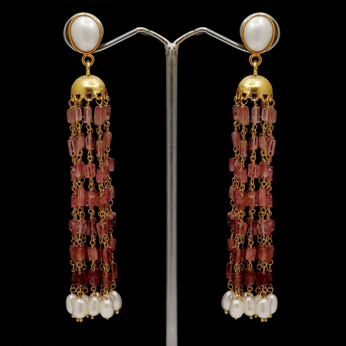 Big kundan chandbali earrings | Gold Plated red kundan chandbali | Ind –  Indian Designs