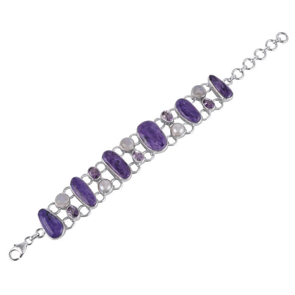 Solid 925 Sterling Silver Double Chain Bangle Bracelets Women's Jewelry UK  | eBay