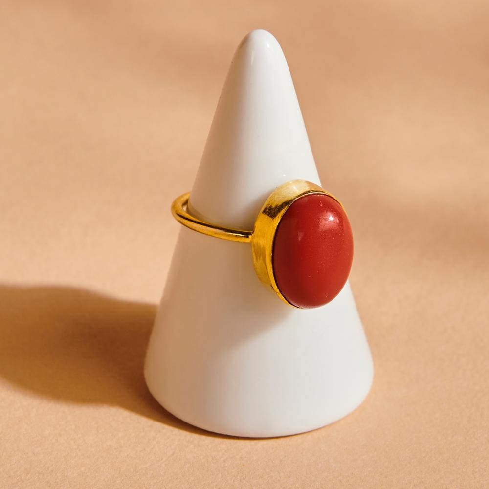 red coral 925 sterling silver 18k yellow gold rose filled ring handmade in india gift jewelry gemstone subham jewels discovered 926