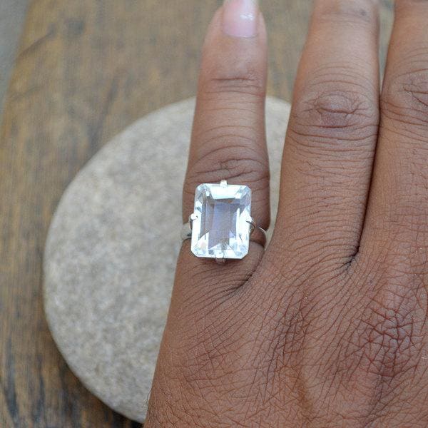 Bold Moonstone Band Ring Sterling Silver, Custom Gemstone Ring, Handmade  Statement Ring, Boho Ring for Women, Healing Crystal Ring - Etsy | Healing crystal  ring, Custom gemstone rings, Crystal rings