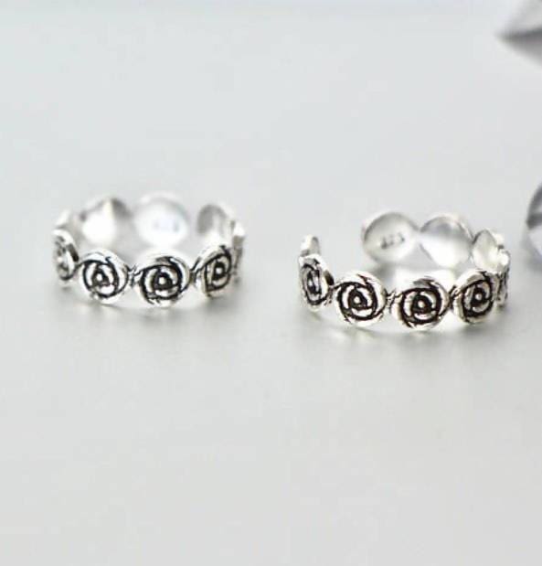 Silver Plated Toe Rings – Abdesignsjewellery