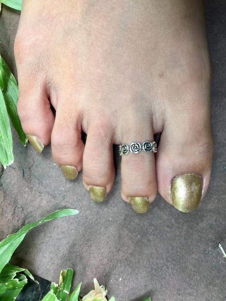 Silver Toe Ring, Flower Toe Ring, Silver Adjustable Toe Ring, Sterling Toe  Ring, Toe Ring, Silver Ring, Tiny Toe Ring, Small Toe Ring, ST6 