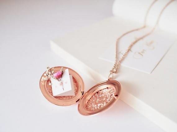 You & Me Love Necklace Rose Gold