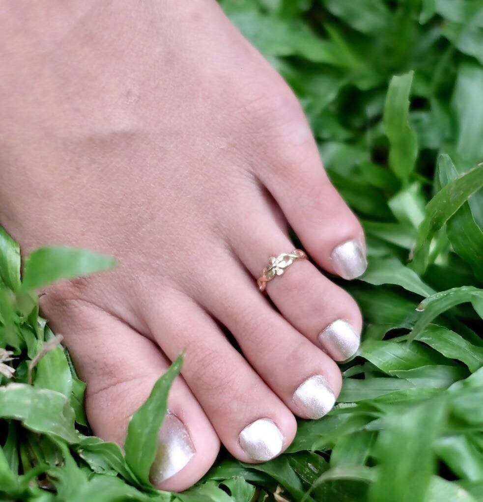 Set Of Gold And Rose Gold Toe Ring,Adjustable Toe Band, Minimalist Toe  Ring, Gift under 10, Boho Style, Feet Jewelry, (TS32P/G)