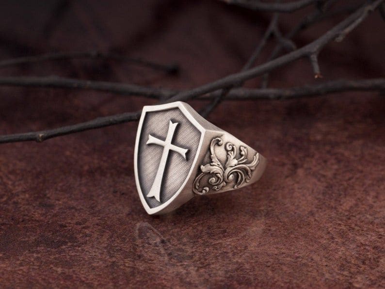 Archangel Saint Michael Silver Men Ring Religious Jewelry Signet Rings Gift  For — Discovered