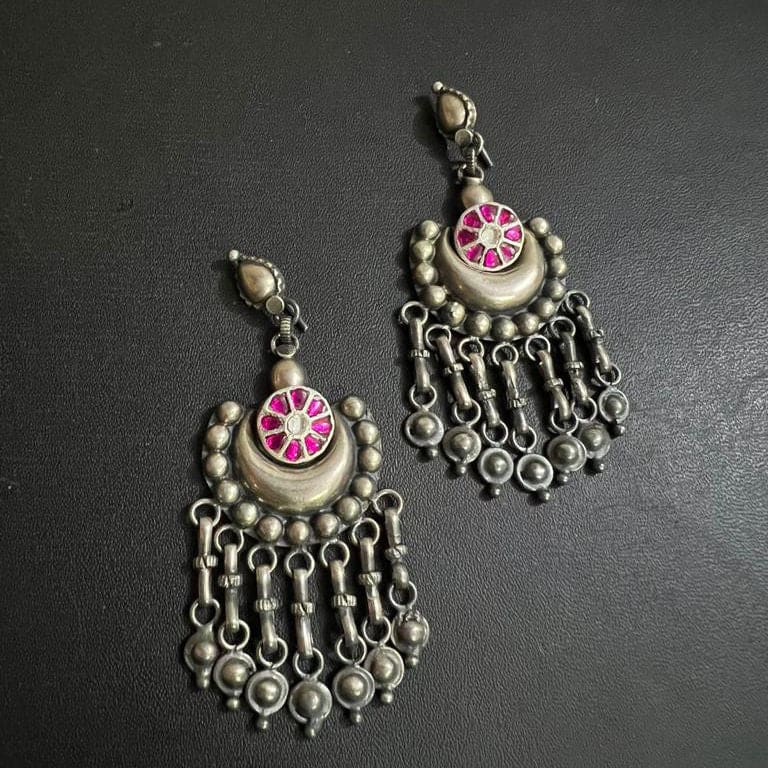 Efulgenz Boho Vintage Antique Ethnic Gypsy Tribal Indian Oxidized Silver  Chandelier Tassel Dangle Earrings Set Jewelry (Style 6) - Walmart.com