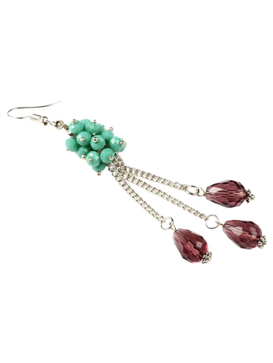 Buy Online Handmade Mina Earrings in Red Color at Best Price