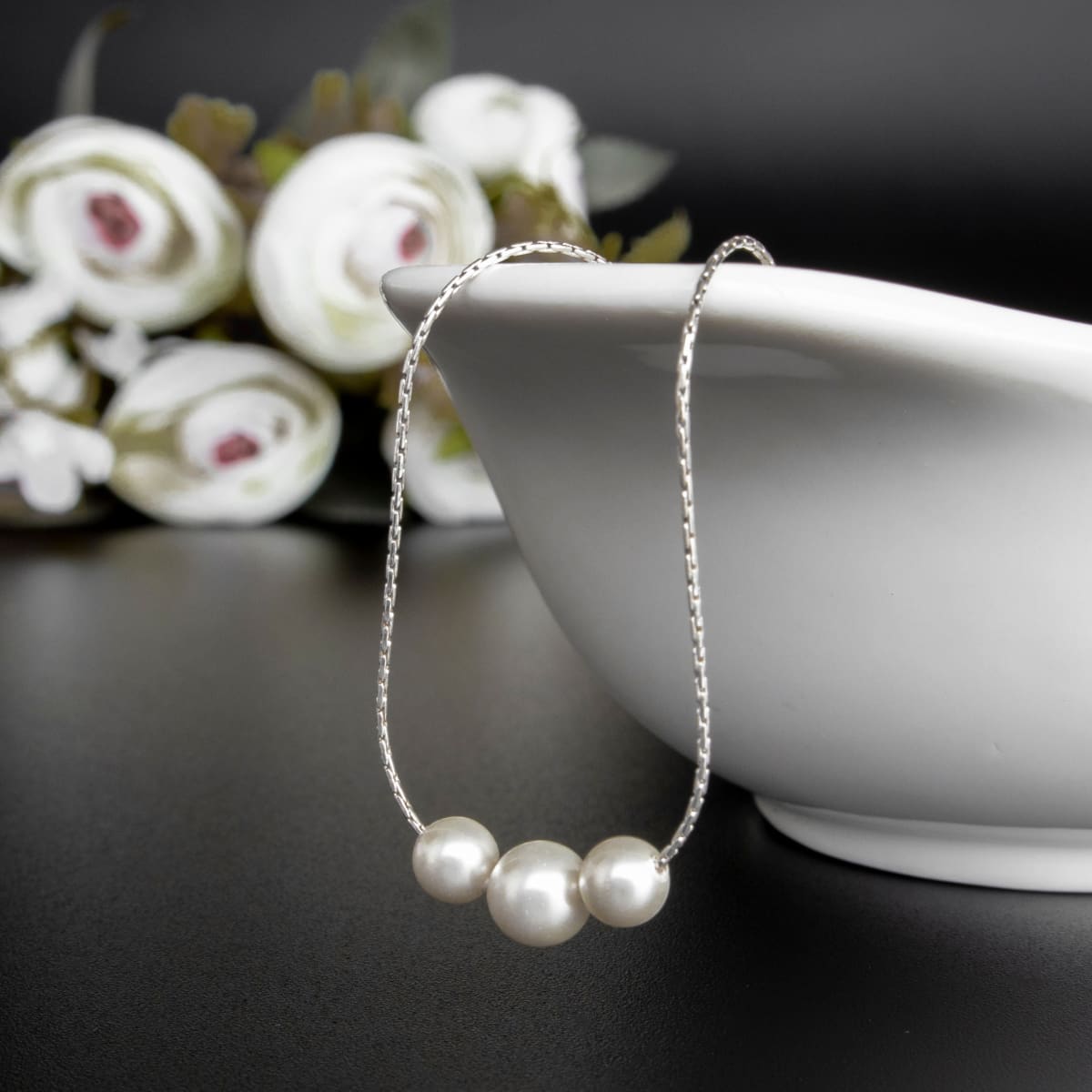 Pearl Drop Necklace - Minimalist Gemstone Jewelry – And Arlen