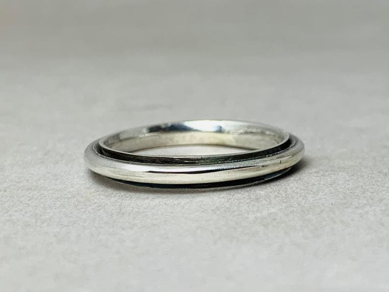 Silver Spinner Ring 925 Silver Ring Statement Ring Gyspy Spinner Ring ...