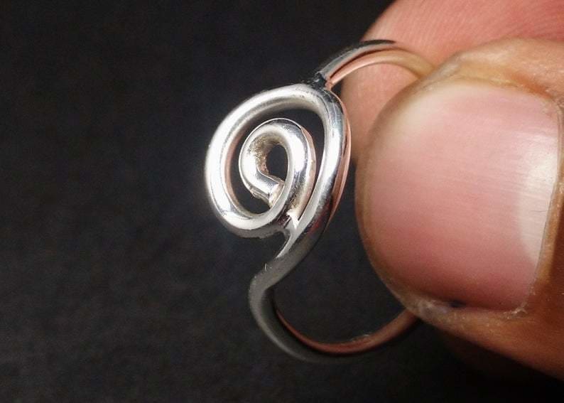 Spiral Ring Sterling Silver Ring Wrap Ring Statement Ring Silver Spiral Ring  — Discovered