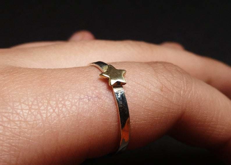  Silver Star Ring, Dainty Star Ring, Minimalistic Star