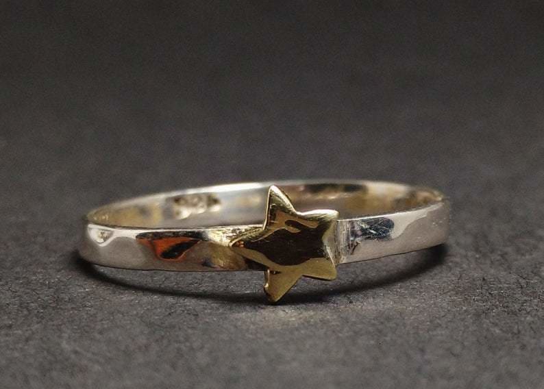  Silver Star Ring, Dainty Star Ring, Minimalistic Star