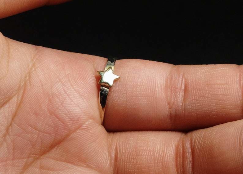  Silver Star Ring, Dainty Star Ring, Minimalistic Star