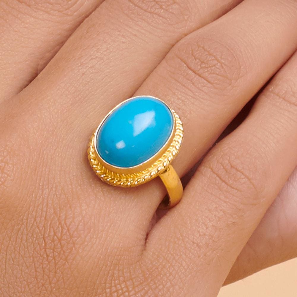 Dry Creek White Turquoise Ring (Size 9 1/4) – Silver Eagle Gallery