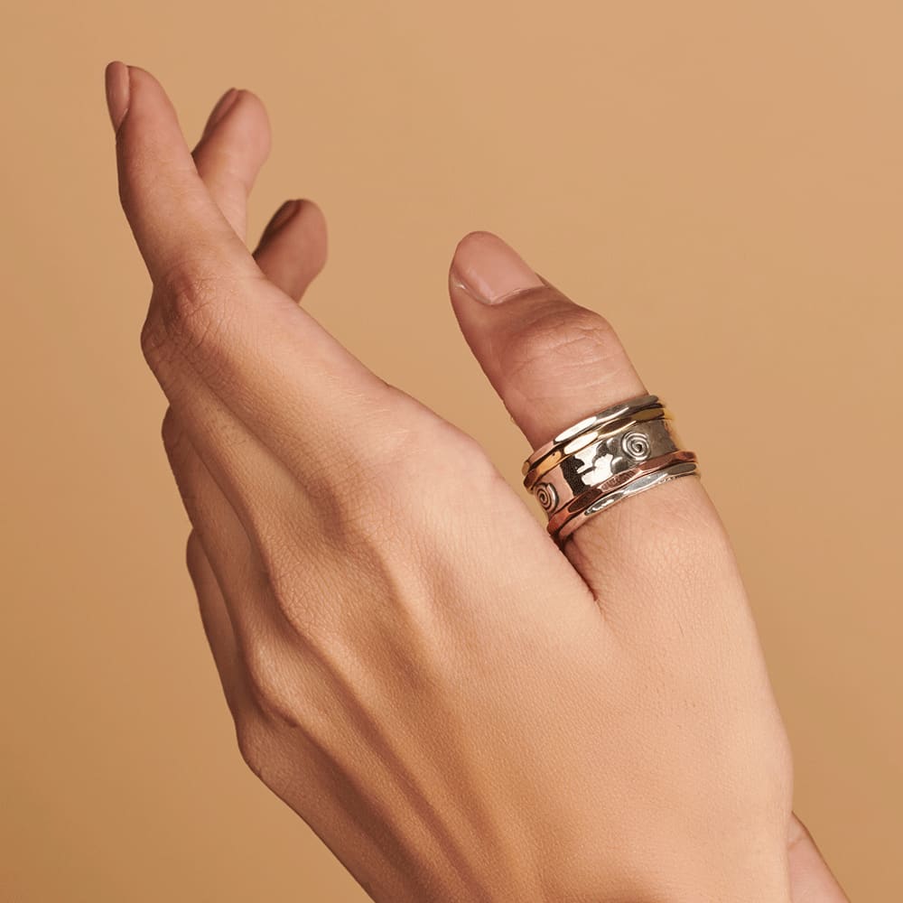 925 sterling spinner ring for women anxiety fidget ring thumb ring gift for  her | eBay