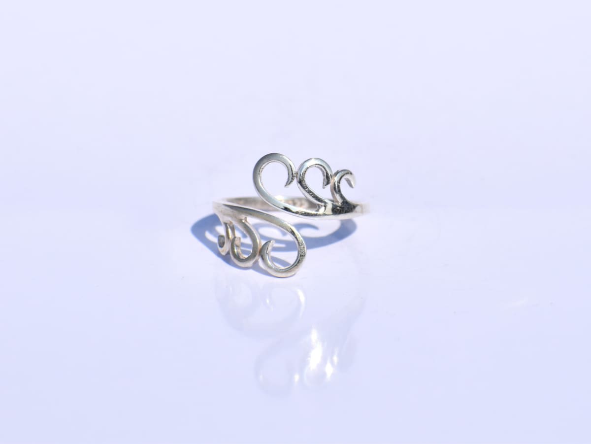 Sterling Silver Long Spiral Coil Toe Ring