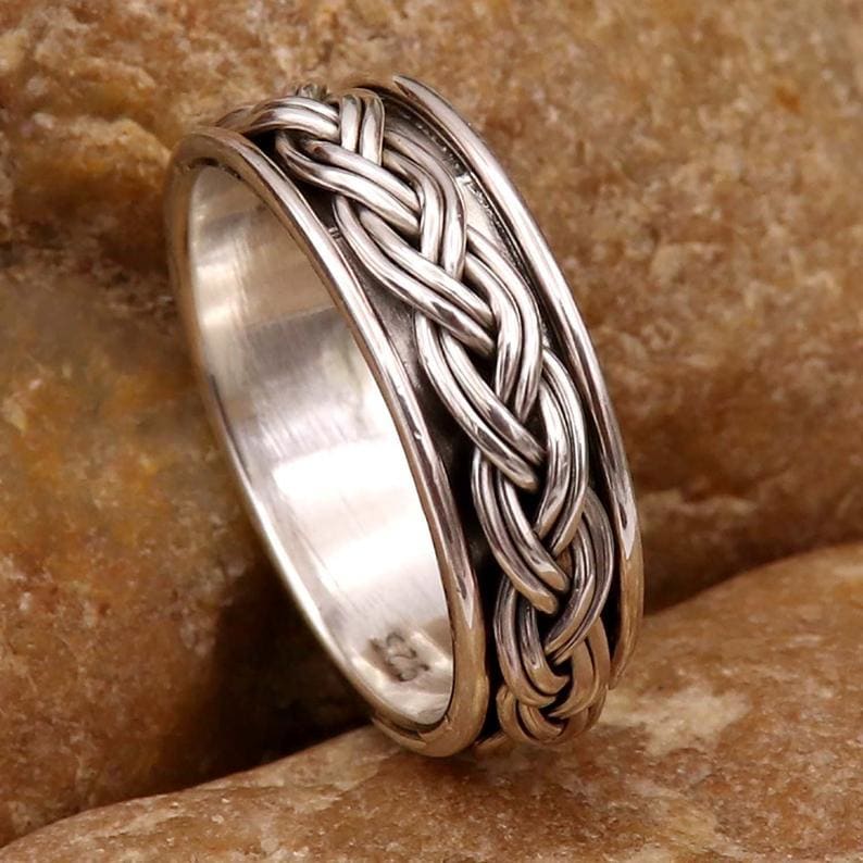 925 Sterling Silver Spinner Ring Meditation Ring Promise Jewelry EM- 523 |  eBay