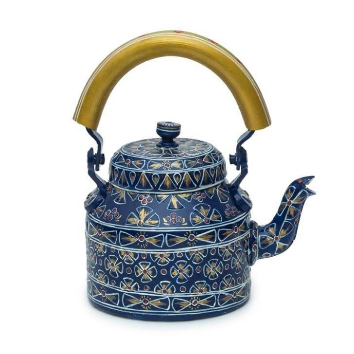 Tribal Art Tea Kettle Kaushalam Hand Painted Tea Kettle