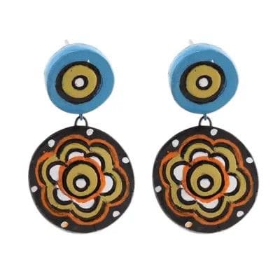 Handpainted Designer Meenakari Work Layered Pearl Fitting Jhumka Earring  for Women and Girls. | K M HandiCrafts India