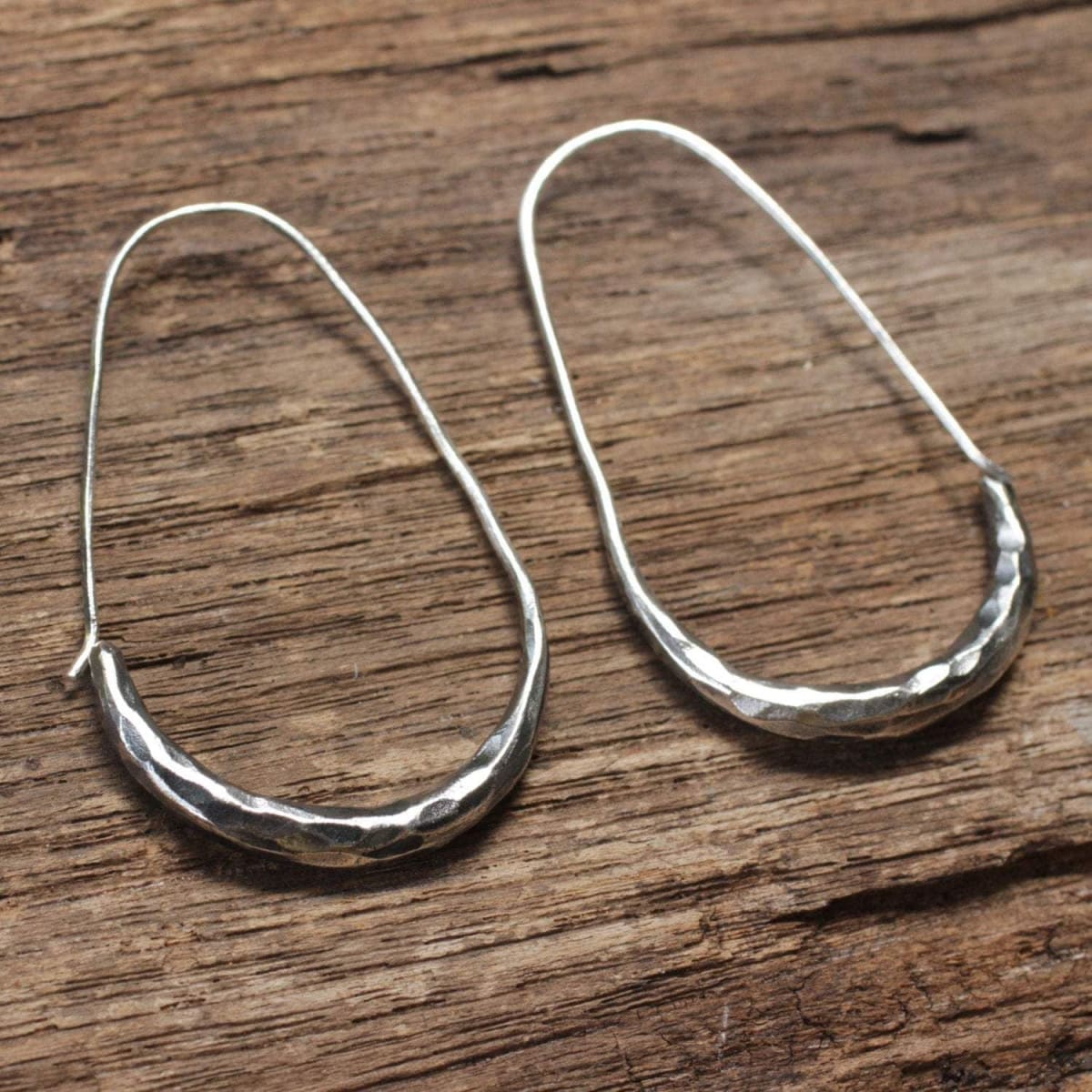 Studio Jewellery Slim Sterling Silver Hoop Earrings