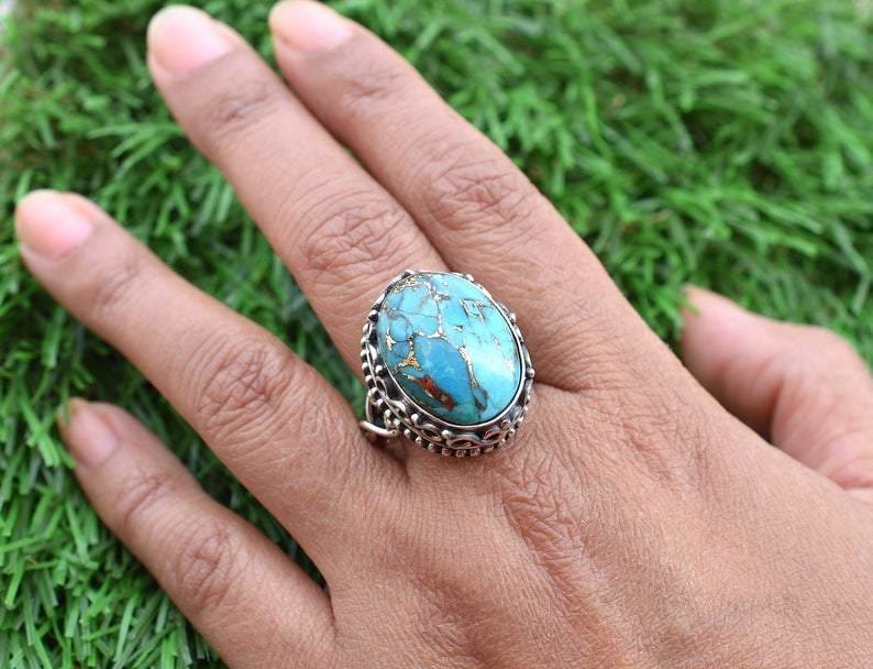 Barse Bronze and Lime Turquoise Statement Ring | Dillard's