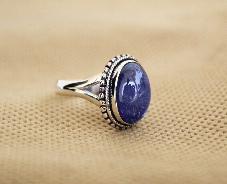 Buy Natural Tanzanite Ring, December Birthstone Ring, East to West Ring,  Oval Cut Blue Gemstone Ring Online in India - Etsy