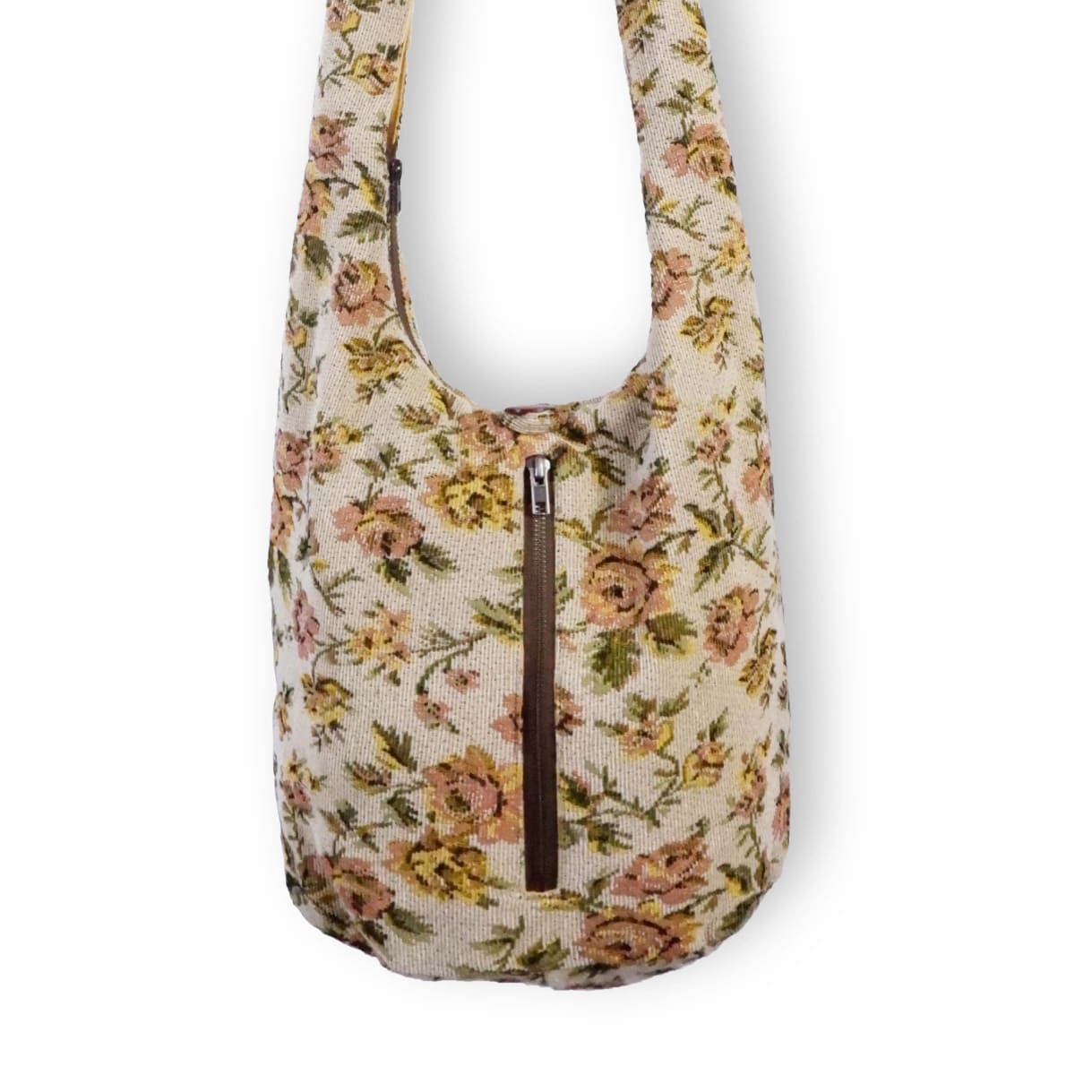 Stylish Vegan Boho Crossbody Bag - Durable Native Woven Fabric with Chic  Flower Print