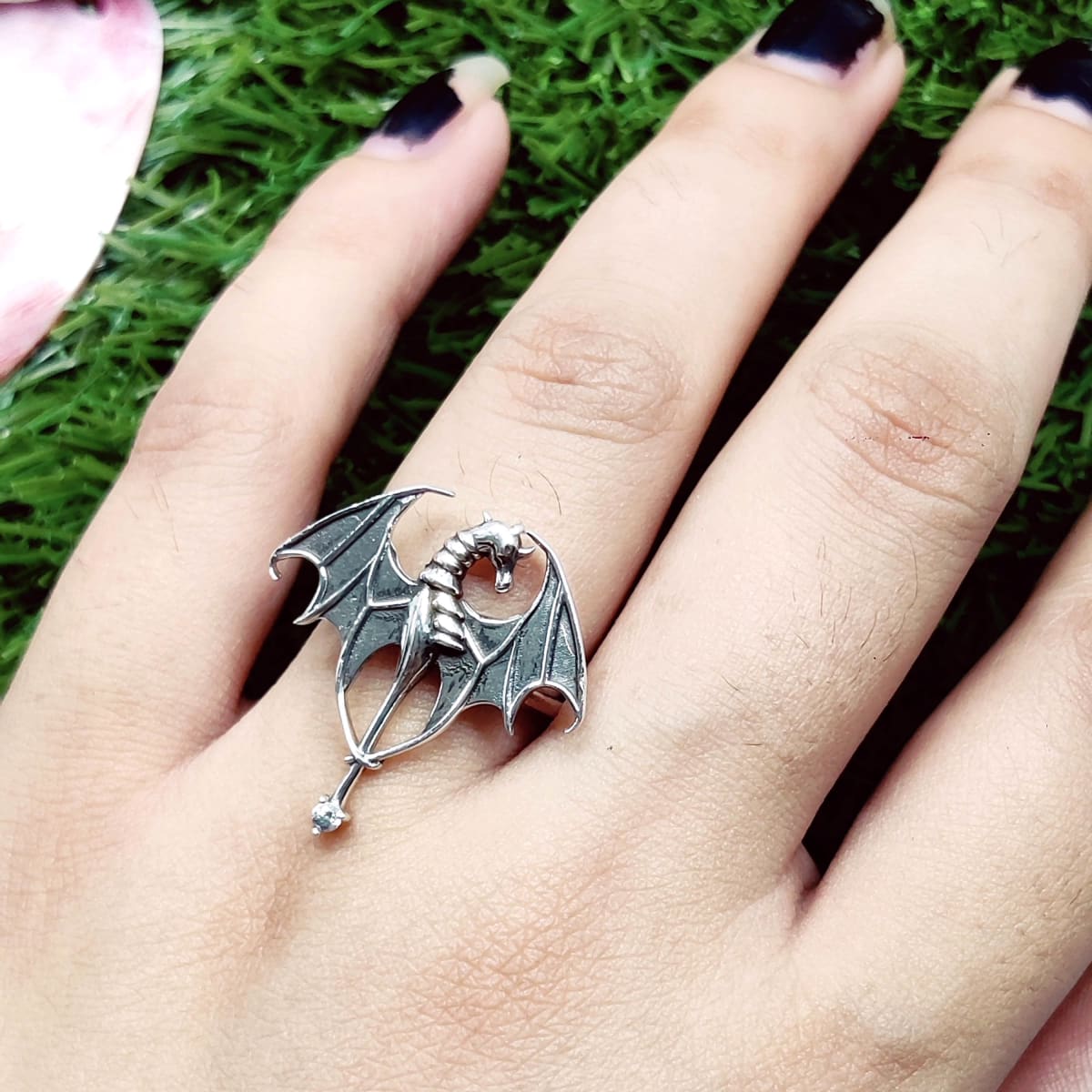 Sterling Silver Dragon Ring - VVV Jewelry