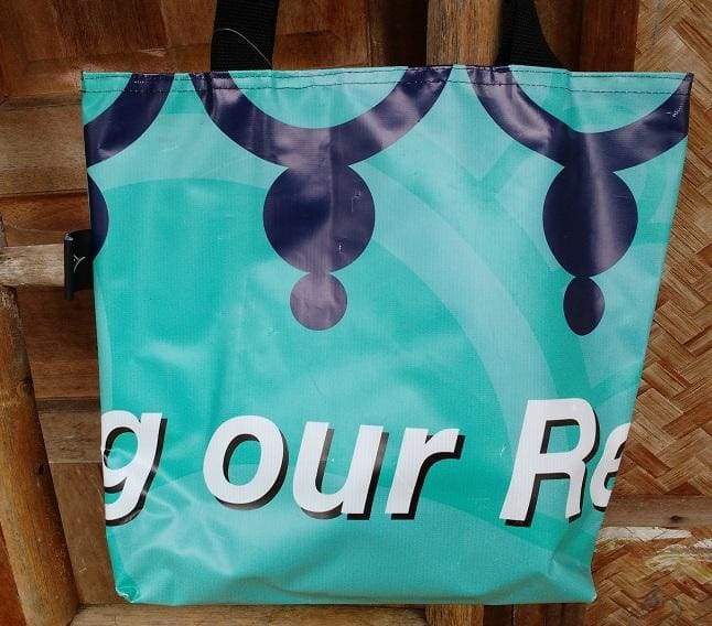 Vinyl Recycled Tote Bag Medium, Handmade by Warm Heart Worldwide | Discovered