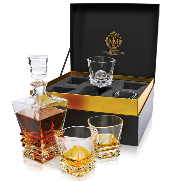  Set of 6 Golden Whiskey Stones with Freezer Base, Premium  Stainless Steel Reusable Chilling Ice Cubes Rocks Stone Chillers Gift Set  for Men (Gold): Home & Kitchen