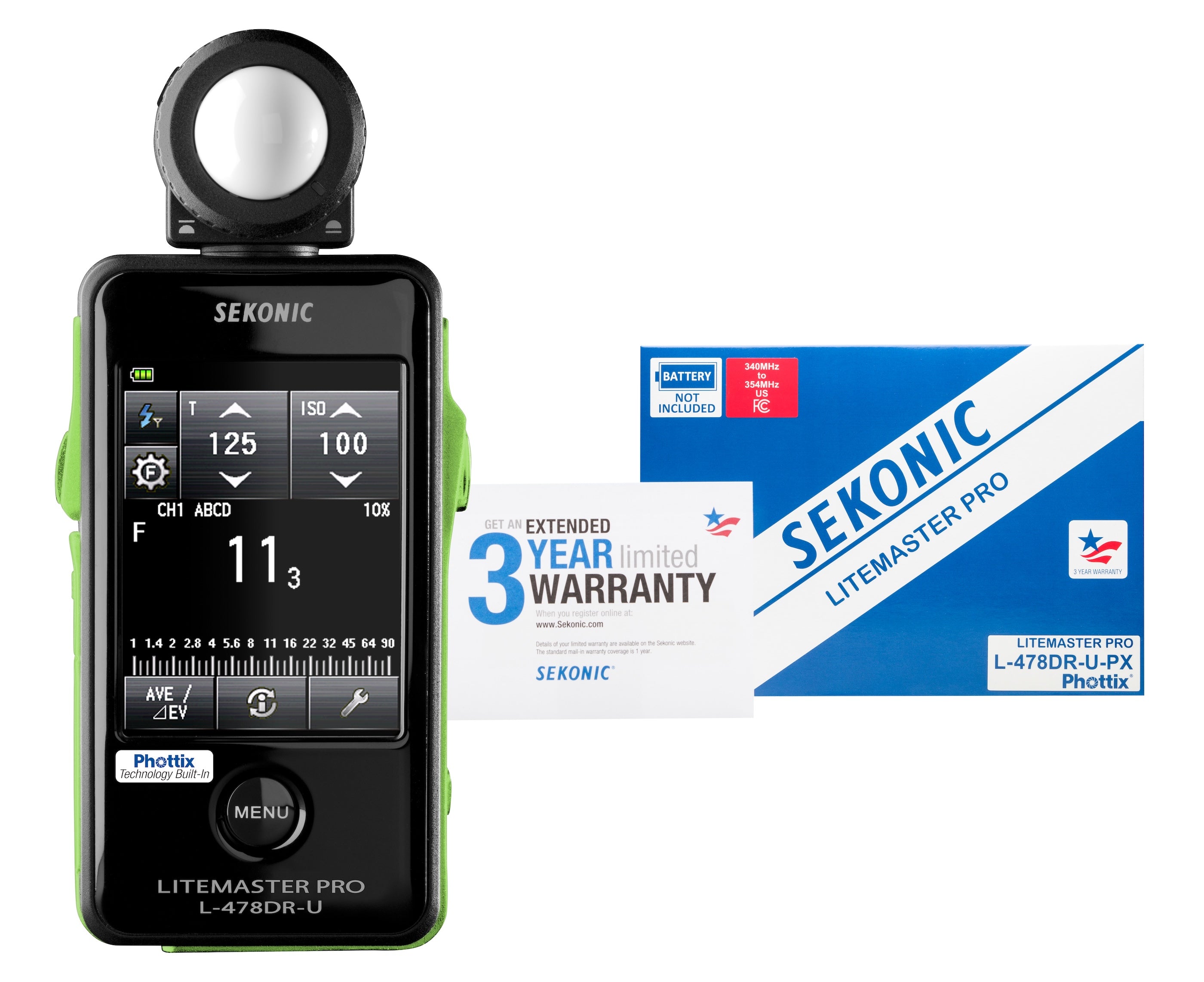 Sekonic LiteMaster Pro L-478DR-U-PX Series Light Meter for Phottix Strato II System
