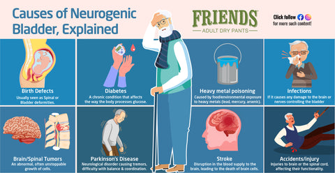 What are the common causes of neurogenic bladder 