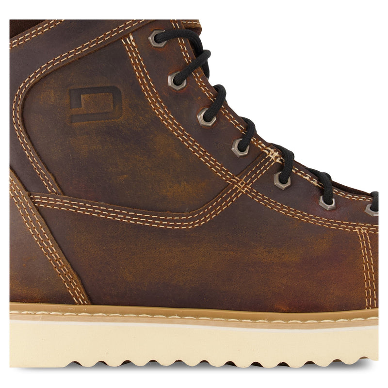 steel toe boots brown