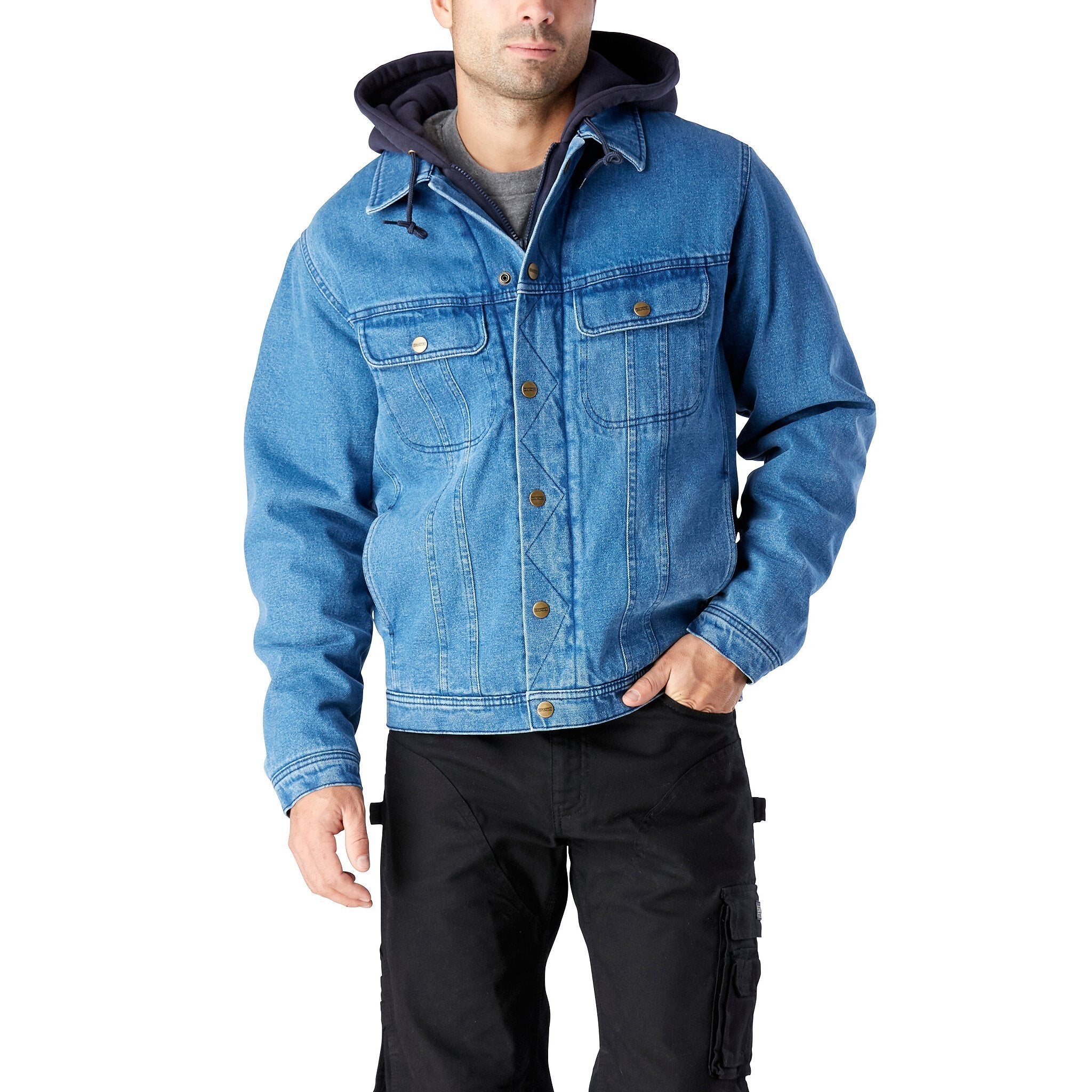 sherpa lined mens jean jacket