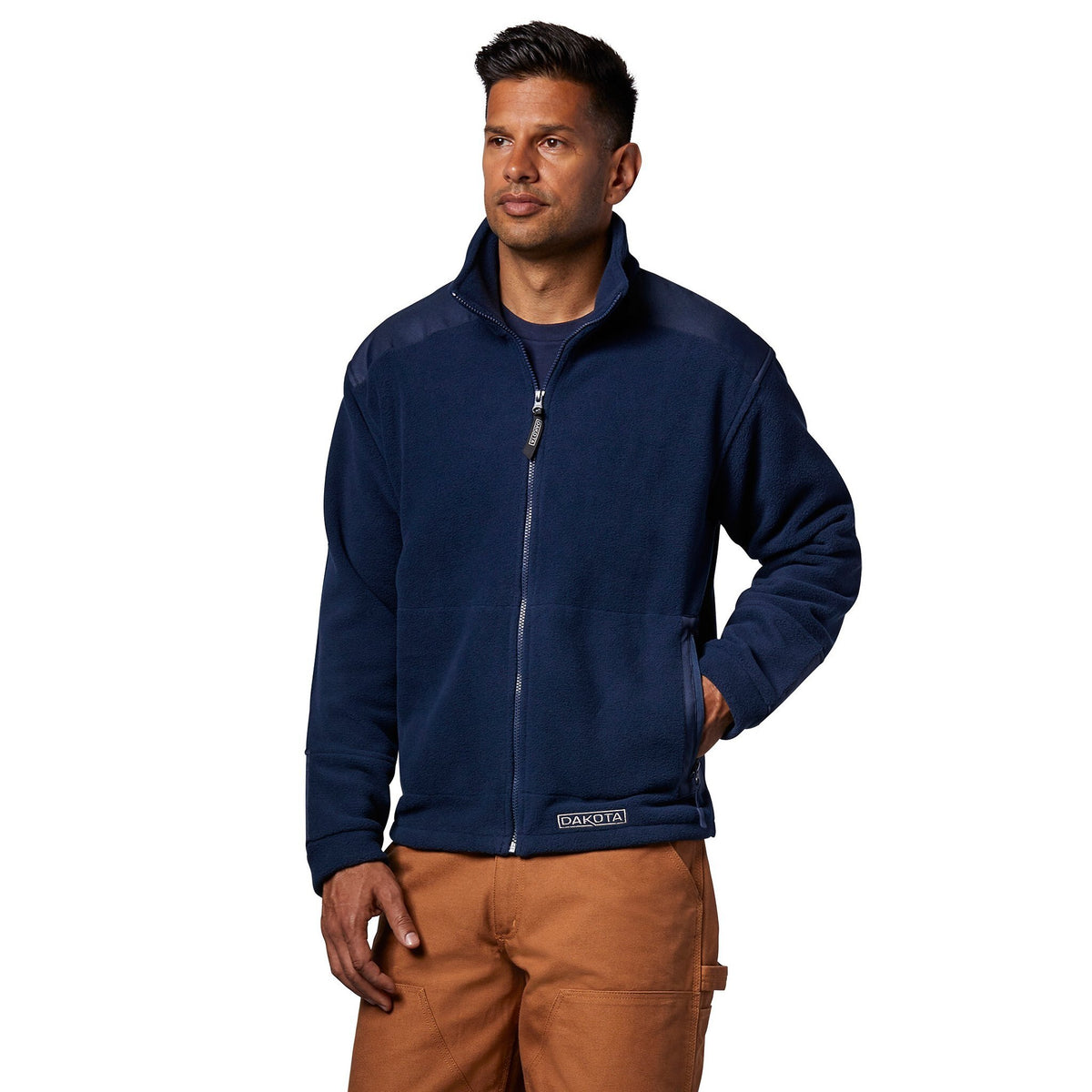 Men's Soft Fleece Work Jacket/Sweatshirt With Full Zipper - Navy | Mark's